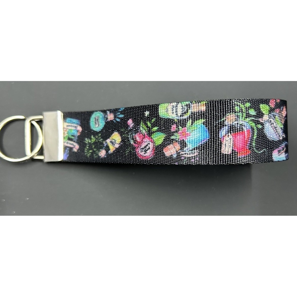 Handmade Wizard Icons  Key Fob‎ Wristlet Lanyard Strap 1" Wide Keychain